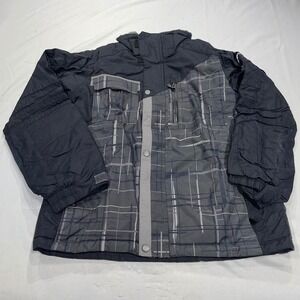 Columbia Youth Boys Winter Jacket Size 14/16 Black Grey Omni-Shield SB5448
